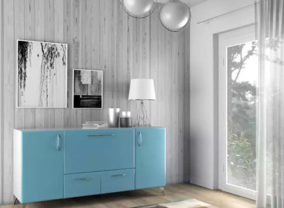 Baby Blau Sideboard Luxus Wohnzimmer Wohnwände Einrichtung Kommoden